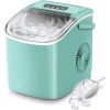 Ice Makers Countertop;  Protable Ice Maker Machine with Handel;  Self-Cleaning Ice Maker;  26Lbs/24H;  9 Ice Cubes Ready in 8 Mins;  for Home/Office/K