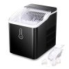 Countertop Ice Maker Machine;  Portable Compact Ice Cube Maker with Ice Scoop & Basket;  26Lbs/24H Ice Machine for Home/Kitchen/Office/Bar;  Black;  G