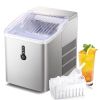 Countertop Ice Maker Machine;  Portable Compact Ice Cube Maker with Ice Scoop & Basket;  26Lbs/24H Ice Machine for Home/Kitchen/Office/Bar;  Black;  G