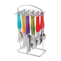 Gibson Home Santoro 20-Piece Stainless Steel Flatware Set with Hanging Rack inAssorted Colors (SKU: 105913.20)