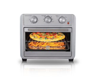 OHHO, Household Multi-Function Air Fryer, Oven, 360° Rotating Roasting, Two Types Optional, 22L (material: Silver Spray)