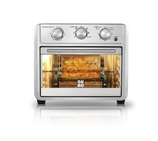 OHHO, Household Multi-Function Air Fryer, Oven, 360° Rotating Roasting, Two Types Optional, 22L (material: stainless steel)