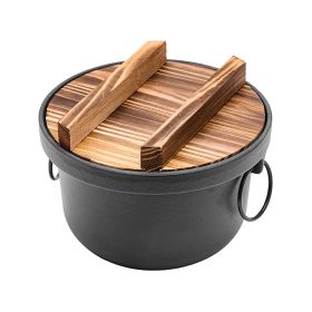 Multi-usage Cast Iron Pot for Outdoor Camping Grill (Type: Style A, Color: Black)