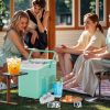 Portable Countertop Ice Maker with Ice Scoop, 9 Bullet Ice in 6 Mins, 24.5lbs/24H, Self-Cleaning, Handle, for Outdoor Cooking, BBQ, Camping