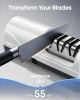 Electric Knife Sharpener for Kitchen, 3-Stage Knife Sharpener Electric with 100% Diamond Abrasives, 20Â° Precision Angle Guide