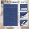 Premium Kitchen Towels 18"x28", 8 Pack Large Cotton 380 GSM Dish Towels, Soft and Absorbent Kitchen Hand Towels with Terry Grid Design