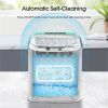 Ice Makers Countertop;  Protable Ice Maker Machine with Handel;  Self-Cleaning Ice Maker;  26Lbs/24H;  9 Ice Cubes Ready in 8 Mins;  for Home/Office/K