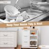Rolling Kitchen Island Utility Storage Cart with 3 Large Drawers