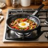 Ceramic Nonstick Egg Pan, Aluminum Frying Pan with Stainless Steel Base, Oven Safe, Dishwasher Safe Skillet