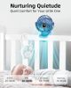 Portable Mini Personal Fan, Small Rechargeable Battery Powered Stroller Fan for Desk, Strong Clamp Grip, 360Â° Rotation, 3-Speed, LED Display