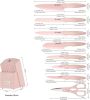 14 Pieces Fancy Rainbow Titanium Coating Kitchen Knife Set