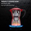 RAINBEAN Moka Pot 6 Cup Set, 11 oz / 300ml Stovetop Espresso Maker, Italian Cuban Greca Coffee