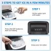 Ice Makers Countertop;  Portable Ice Maker Machine with Handel;  Self-Cleaning Ice Maker;  26Lbs/24H;  9 Ice Cubes Ready in 8 Mins;  for Home/Office/K