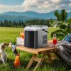 Portable Countertop Ice Maker with Ice Scoop, 9 Bullet Ice in 6 Mins, 24.5lbs/24H, Self-Cleaning, Handle, for Outdoor Cooking, BBQ, Camping