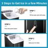 Countertop Ice Maker Machine;  Portable Compact Ice Cube Maker with Ice Scoop & Basket;  26Lbs/24H Ice Machine for Home/Kitchen/Office/Bar;  Black;  G